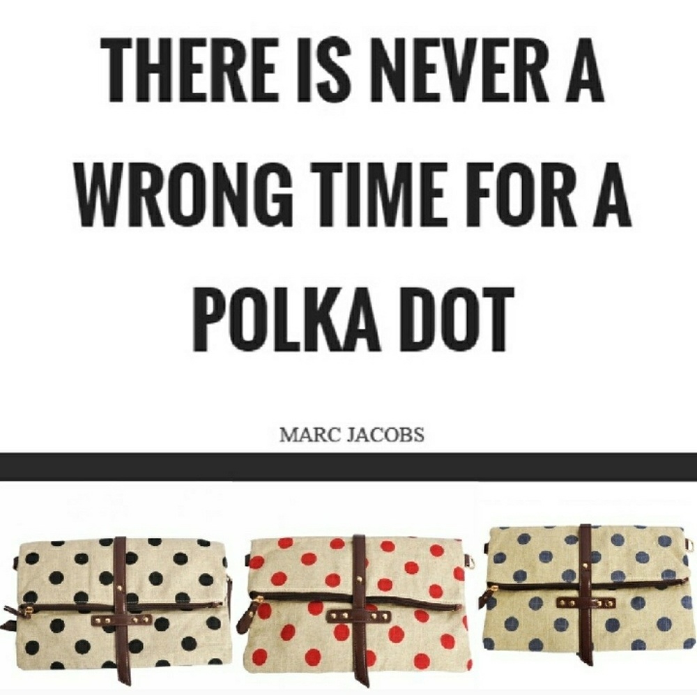 Polka dot crossbody/ clutch bags